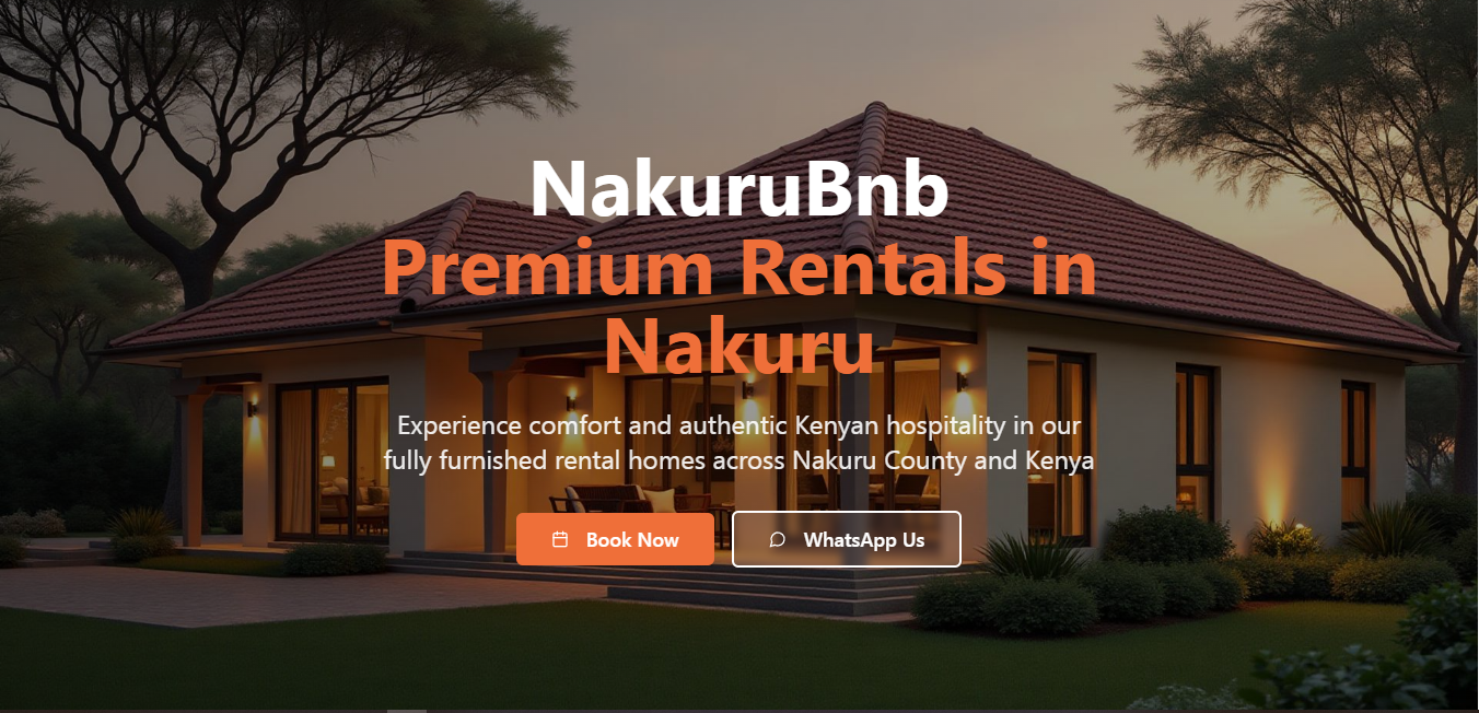 Nakurubnb Website for managing bnbs in Nakuru